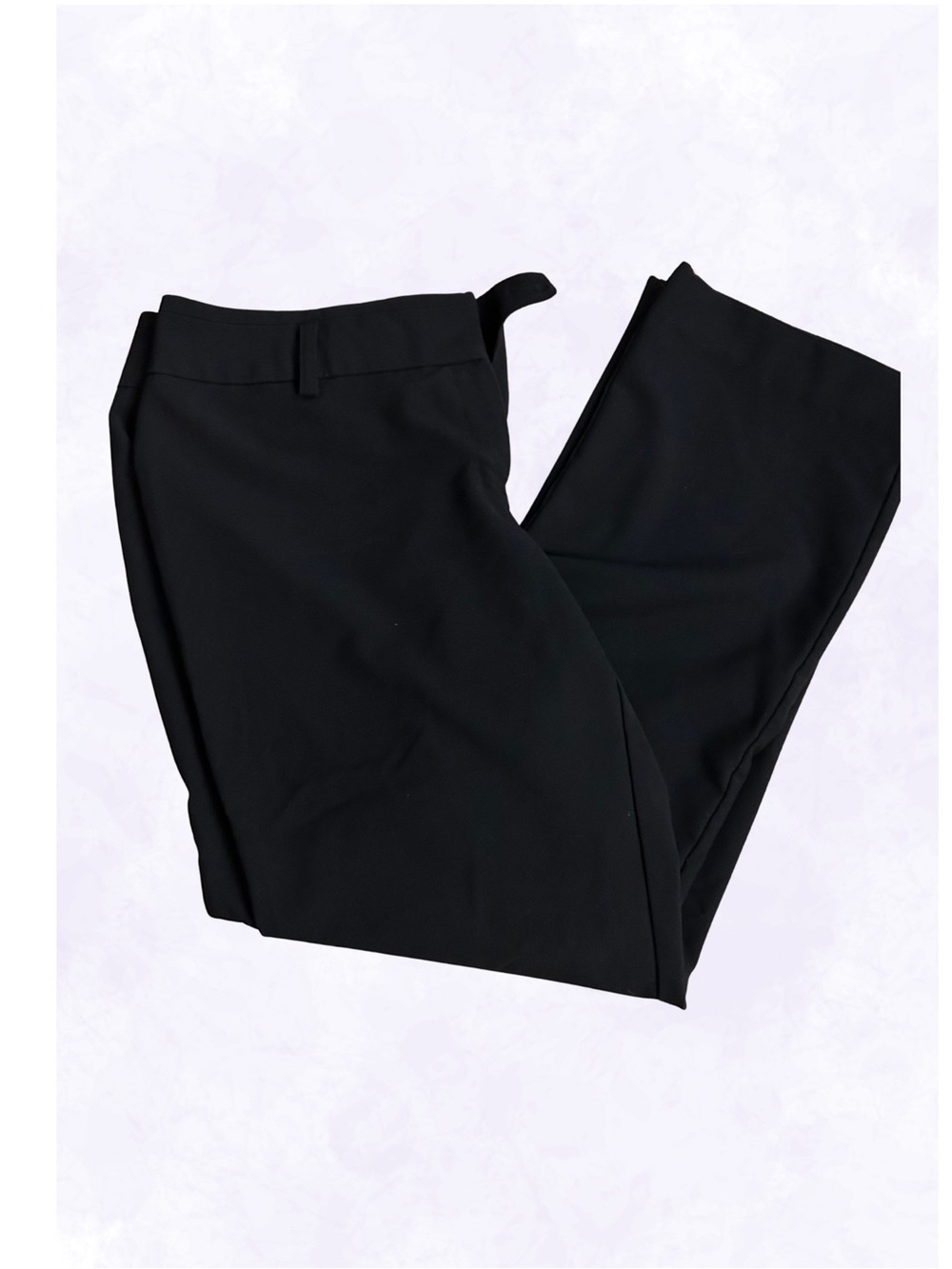 Worthington Women's Black Curvy Fit Trousers - Classic Straight Leg Size 12